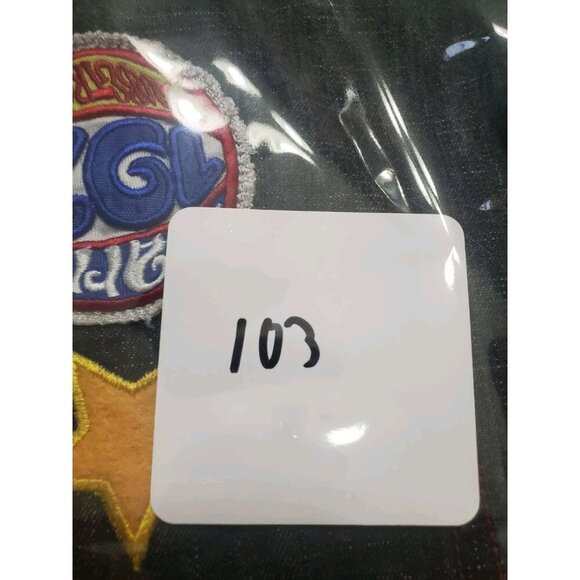 Platinum Fubu Harlem Globetrotters Limited Ed. Black Men's Jeans Sz 35 90's Y2K - Picture 16 of 16